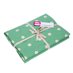 Zoom Tovaglia pop pois verde acqua rettangolare cm 140x240