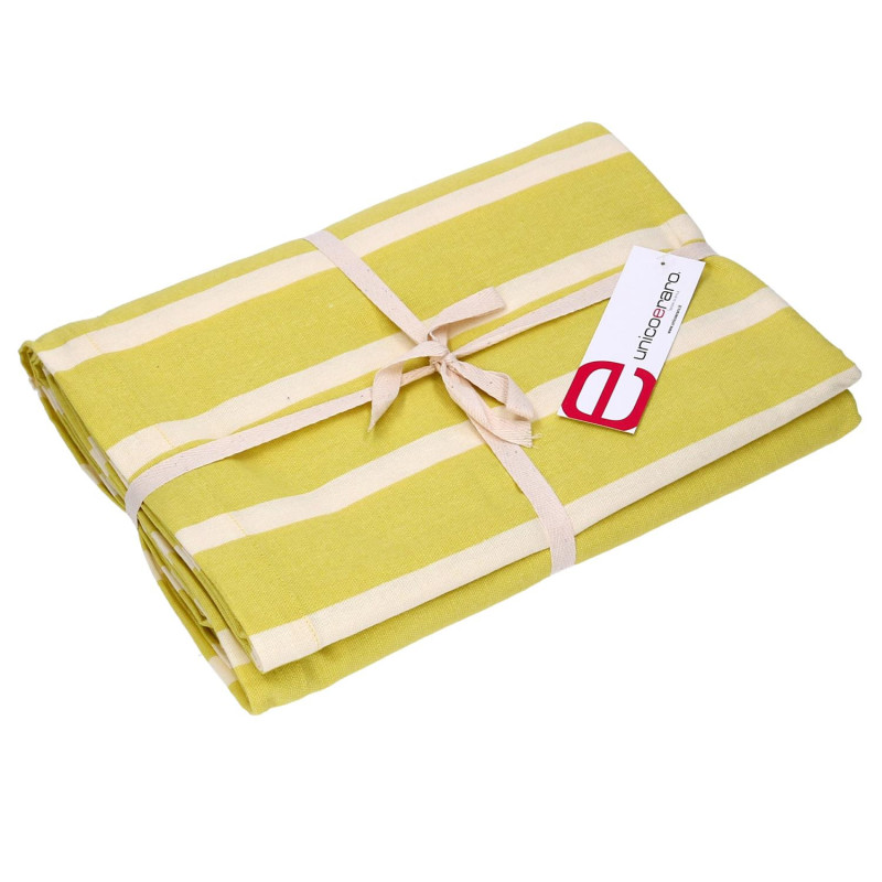 Tovaglia Pop Righe lime rettangolare cm 140x180 moderna vivace