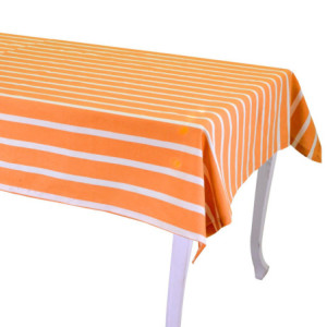 Tovaglia Pop Righe arancione rettangolare cm 140x240 vivace moderna