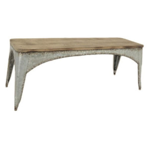 Tavolino legno rettangolare 117x36,5x44,5 cm moderno e robusto