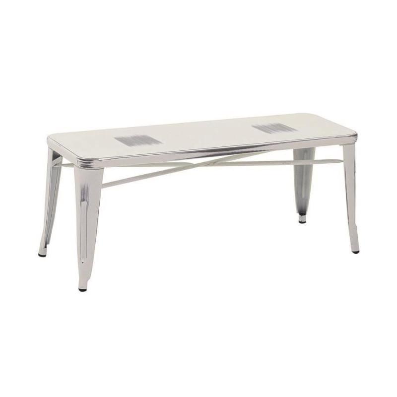 Panchina ferro Bristol bianco antico 103x38x45 cm elegante