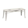 Panchina ferro Bristol bianco antico 103x38x45 cm elegante