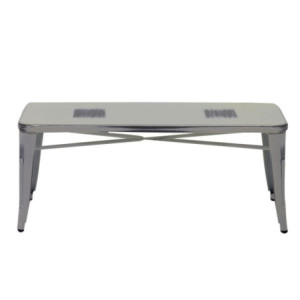 Zoom Panchina ferro bristol bianco antico cm 103x38h45