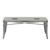 Panchina ferro Bristol bianco antico 103x38x45 cm elegante