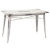 Tavolo top ferro Bristol bianco antico 120x60x76 cm giardino