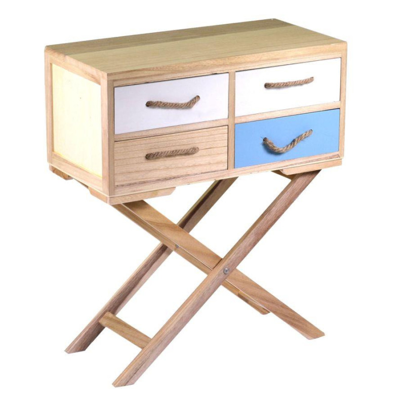 Mobiletto Tenerife 4 cassetti 60x30x72 cm ingresso moderno