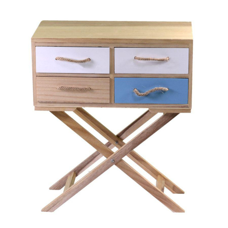 Mobiletto Tenerife 4 cassetti 60x30x72 cm ingresso moderno