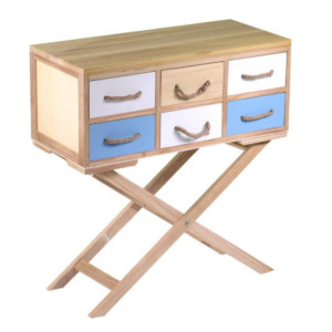 Mobiletto Tenerife 6 cassetti 67x30x72 cm ingresso moderno