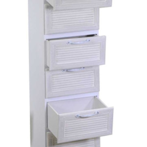 Zoom Mobiletto legno liverpool 5 cassetti bianco cm 29x23h81