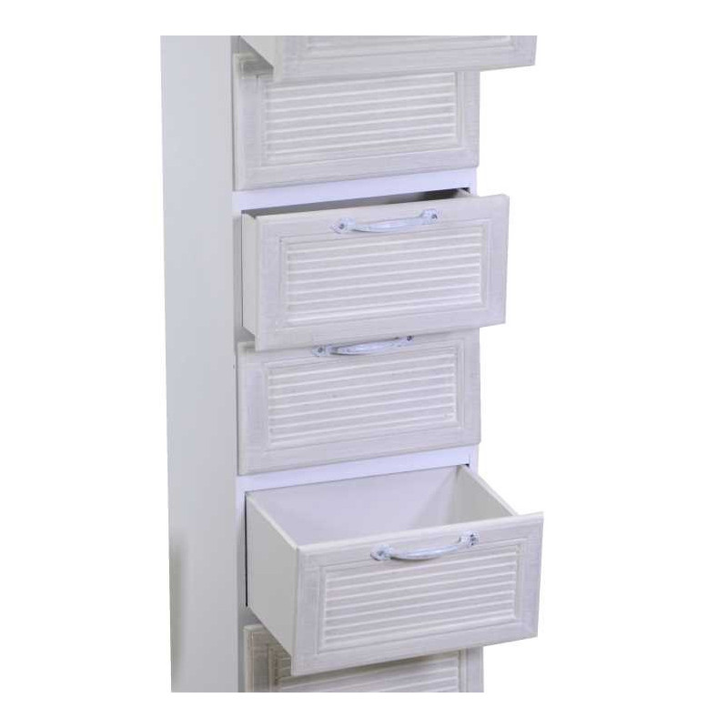 Mobiletto legno liverpool 5 cassetti bianco cm 29x23h81