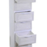 Mobiletto legno liverpool 5 cassetti bianco cm 29x23h81