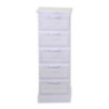 Mobiletto legno liverpool 5 cassetti bianco cm 29x23h81
