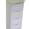 Mobiletto legno Liverpool 6 cassetti bianco 29x23x95 cm casa