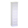 Mobiletto legno Liverpool 7 cassetti bianco 29x23x109 cm casa