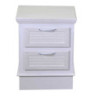 Mobiletto legno liverpool 2 cassetti bianco cm 37x30h49