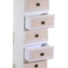 Mobiletto legno Losanna 7 cassetti crema 29x23x109 cm casa