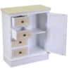 Cassettiera legno Losanna 1 anta 4 cassetti crema 66x32x81 cm