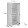 Scarpiera XXL 4 ante 2 specchi Mister Made in Italy