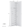 Scarpiera XXL 2 ante Mister 45x35x200h Made in Italy capiente