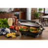 Piastra elettrica antiaderente per toast e sandwich 1000W argento