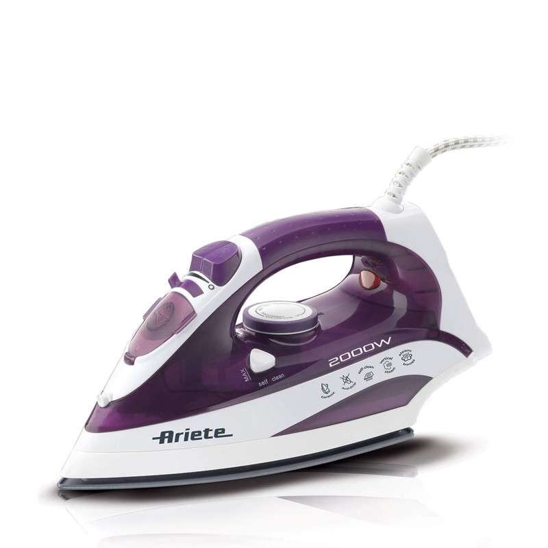 Ferro da stiro piastra ceramica 2000W vapore 25g/min Ariete