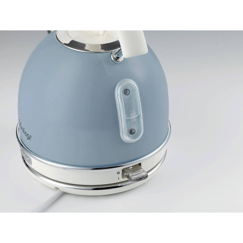 Bollitore elettrico 1,7L acciaio inox celeste 2000W autospegnimento