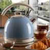 Bollitore elettrico 1,7L acciaio inox celeste 2000W autospegnimento
