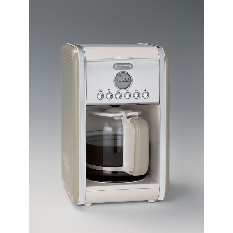 Macchina caffè americano 12 tazze 2000W beige caraffa vetro