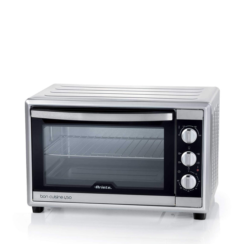 Forno elettrico ventilato 45L girarrosto 1800W inox doppio vetro
