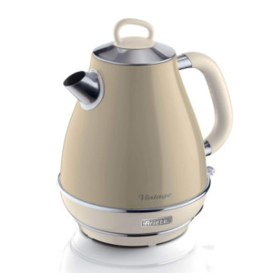 Bollitore elettrico 1,7L acciaio inox beige vintage autospegnimento