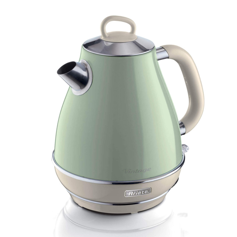Bollitore elettrico 1,7L acciaio inox verde vintage autospegnimento
