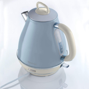 Zoom Bollitore Elettrico 1,7L - Design Vintage, Autospegnimento, Acciaio Inox - Celeste