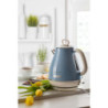 Bollitore elettrico 1,7L celeste vintage acciaio inox autospegnimento