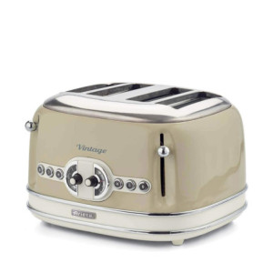 Tostapane vintage 4 fette 6 livelli defrost beige 1700W