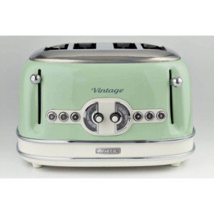 Zoom Tostapane Vintage 4 Fette - 6 Livelli di Tostatura, Funzione Defrost - Verde