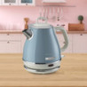 Bollitore vintage 1L autospegnimento acciaio inox 1600W celeste