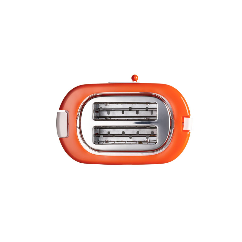 Tostapane 2 fette 9 livelli doratura 700W bianco arancio pinze