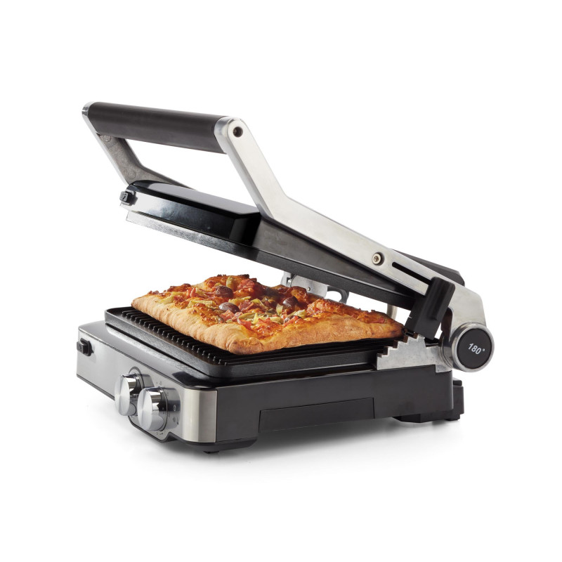 Griglia elettrica piastre antiaderenti 5 temperature 2000W inox