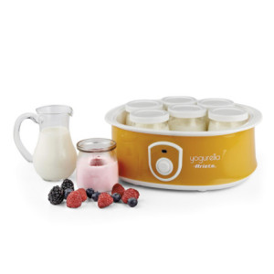 Zoom Yogurtiera Elettrica - 7 Vasetti - 1,3kg Yogurt Fatto in Casa - 20 Watt - Bianco e Giallo
