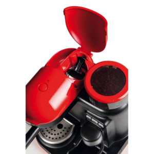Zoom Macchina da Caffè con Macinacaffè - Montalatte - 15 Bar - 1080 Watt - Rosso