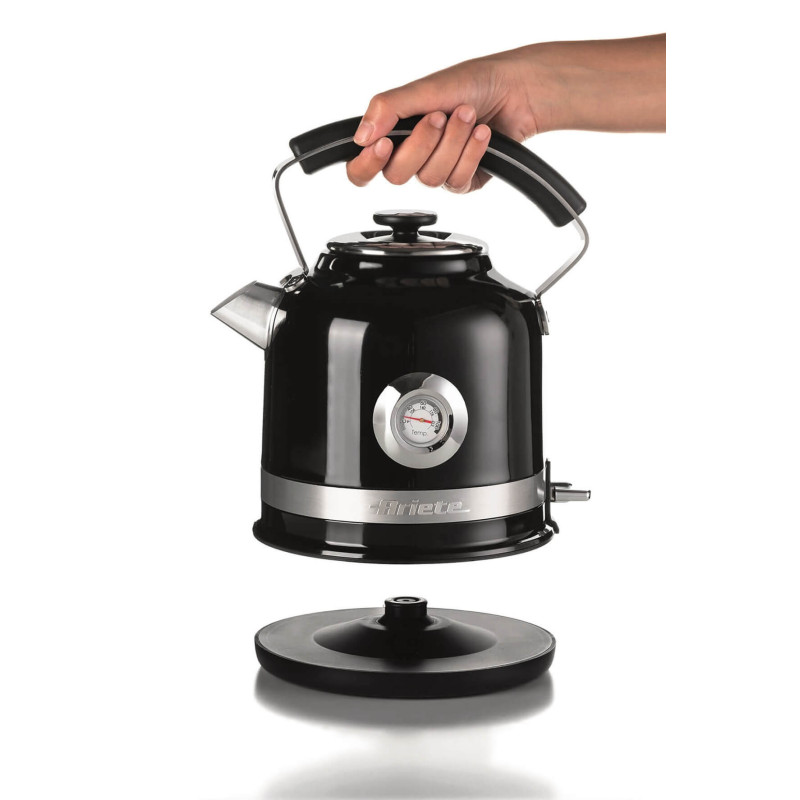 Bollitore Elettrico 1,7L 2000W Nero con Termometro