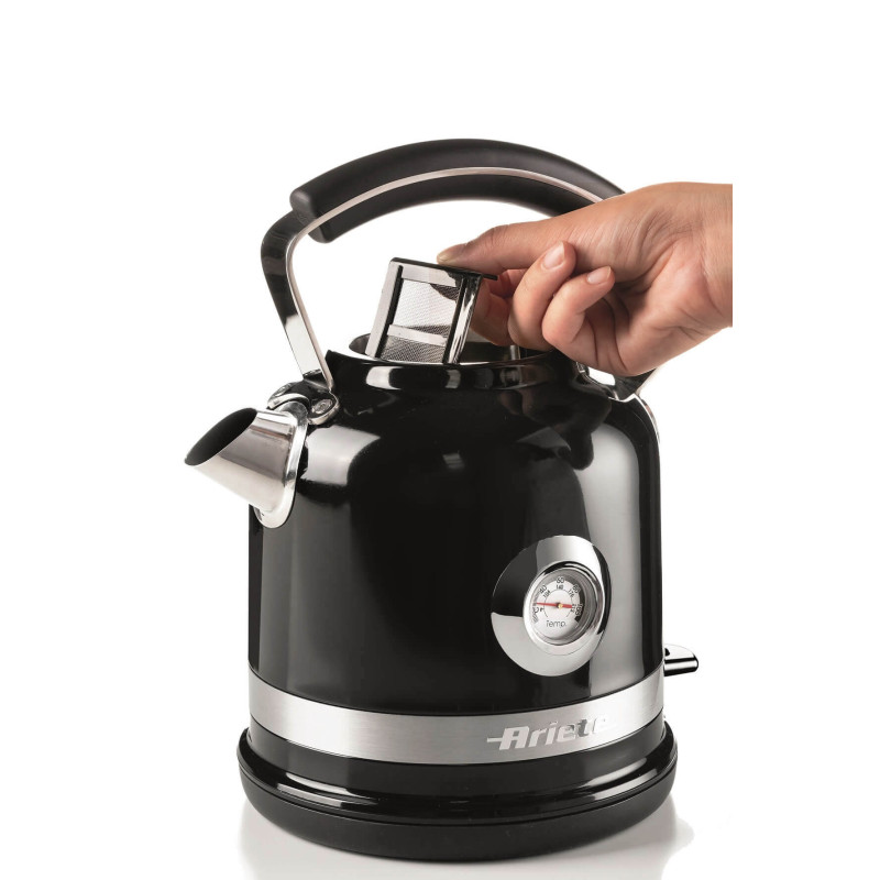 Bollitore Elettrico 1,7L 2000W Nero con Termometro