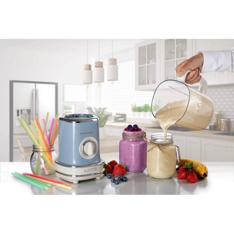 Frullatore 1,5L 500W 2 velocità Pulse celeste moderno cucina