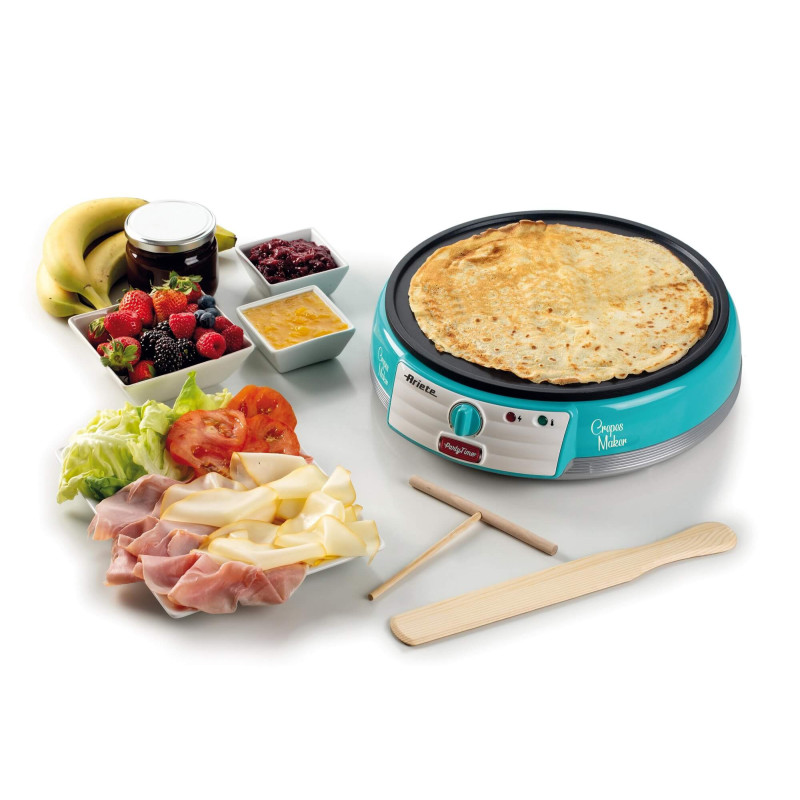 Crepes Maker Party Time 1000W Piastra Antiaderente Azzurro