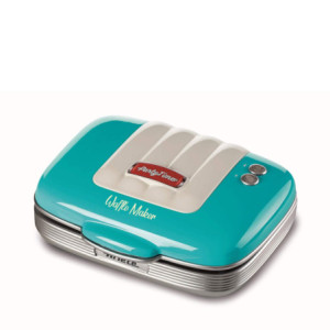 Piastra Elettrica per Waffle 700W Piastre Antiaderenti Azzurro