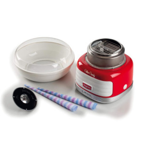 Zoom Macchina per Zucchero Filato - Compatibile con Zucchero Semolato e Caramelle Dure - 500 Watt - Rosso