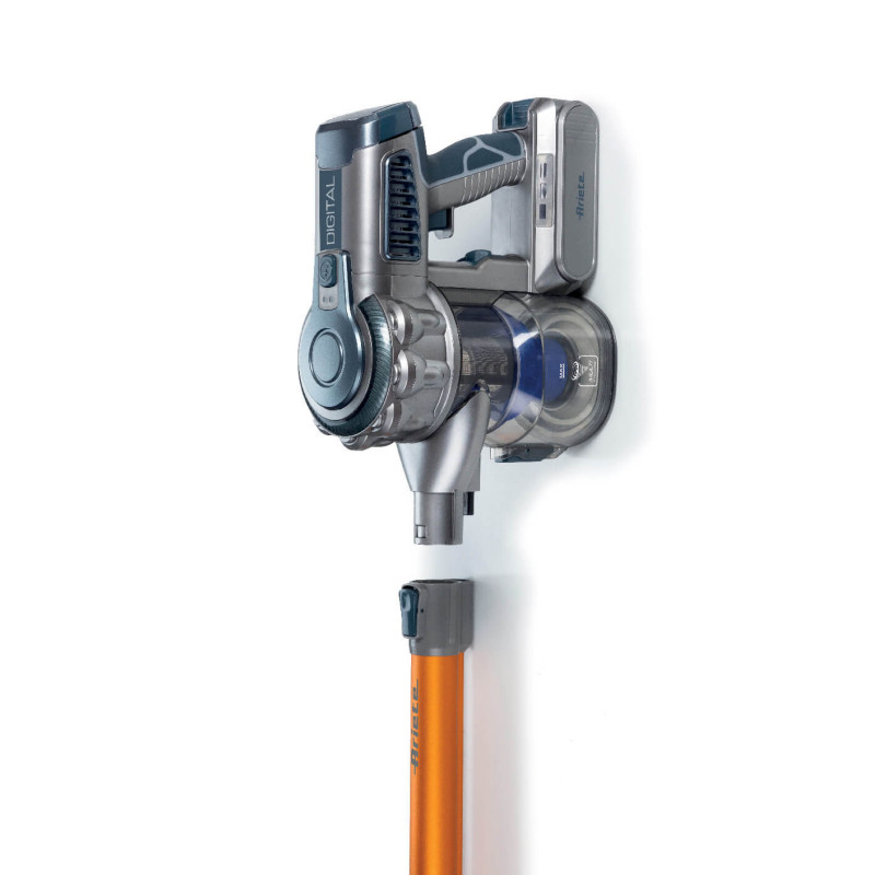 Scopa elettrica cordless motore digitale 3 filtri arancio moderna