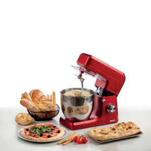 Zoom Impastatrice Planetaria Gourmet Professional 7L - 1200W - 3 Accessori - Rosso