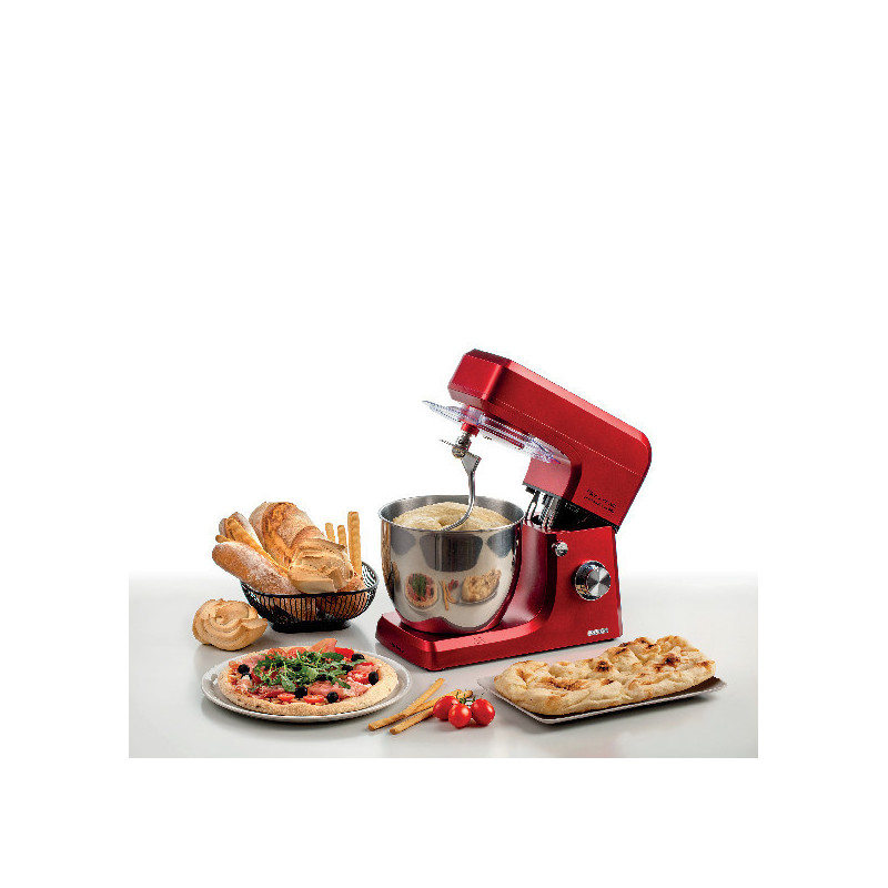 Impastatrice Planetaria Gourmet 7L 1200W 3 Accessori Rossa