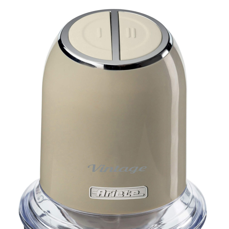 Tritatutto Vintage 2 Velocità 4 Lame Acciaio 400W Beige